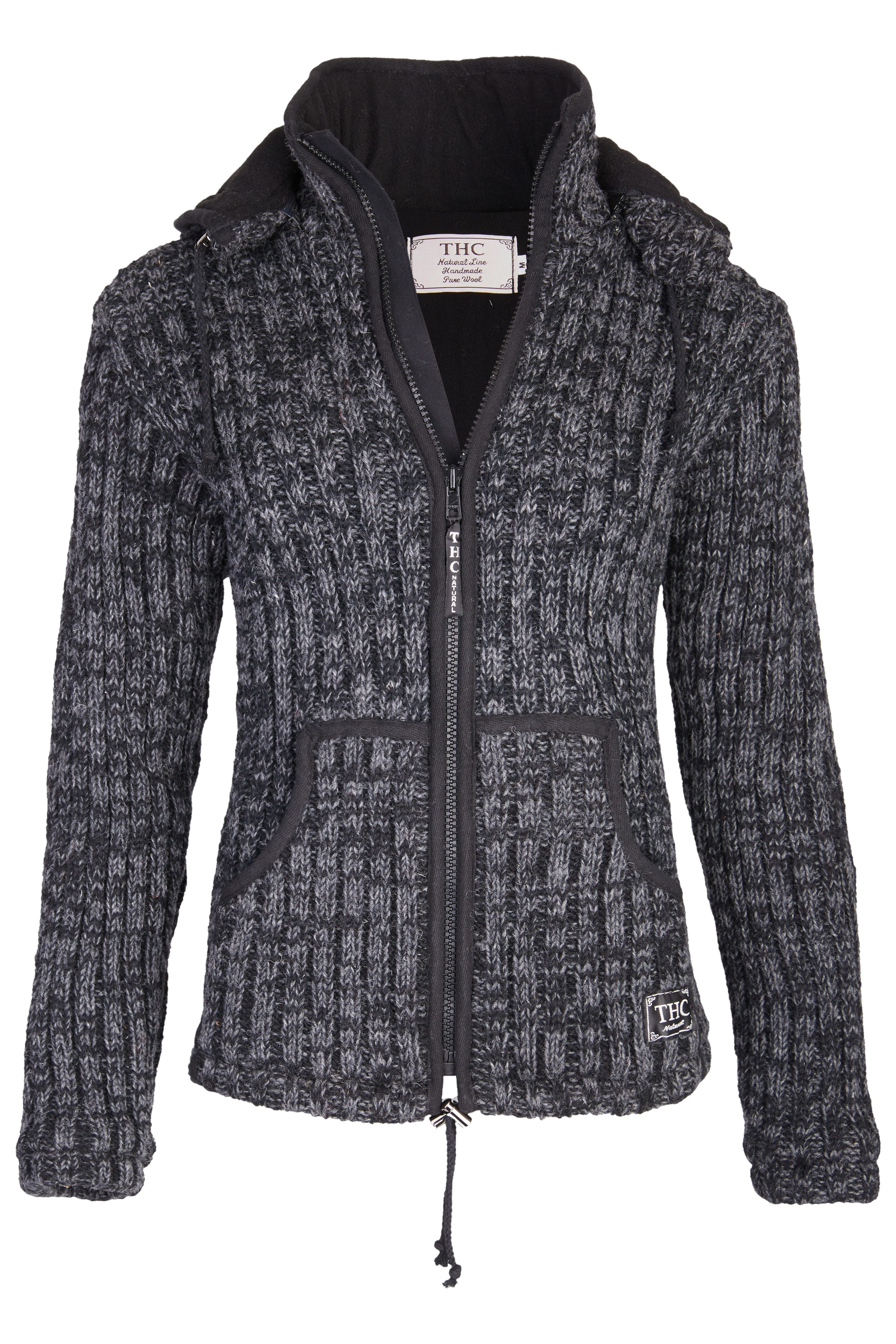 THC Natural Line Strickjacke Schafwollstrickjacke anthrazit günstig online kaufen