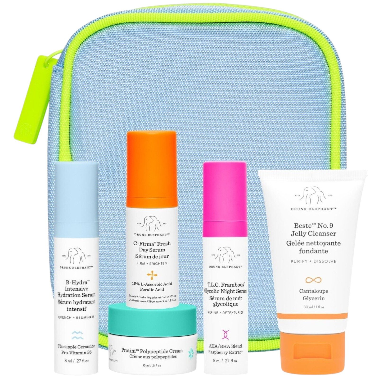 Drunk Elephant Gesichtspflege-Set LITTLES 7.0 - Gesichtspflegeset, 5-tlg.