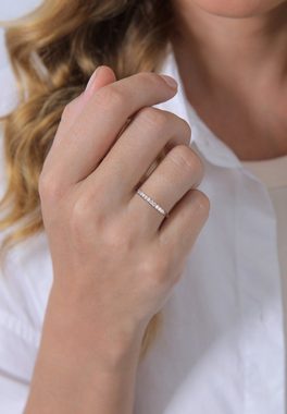 Elli DIAMONDS Verlobungsring Memoire Verlobung Diamant (0.15 ct) 585 Weißgold