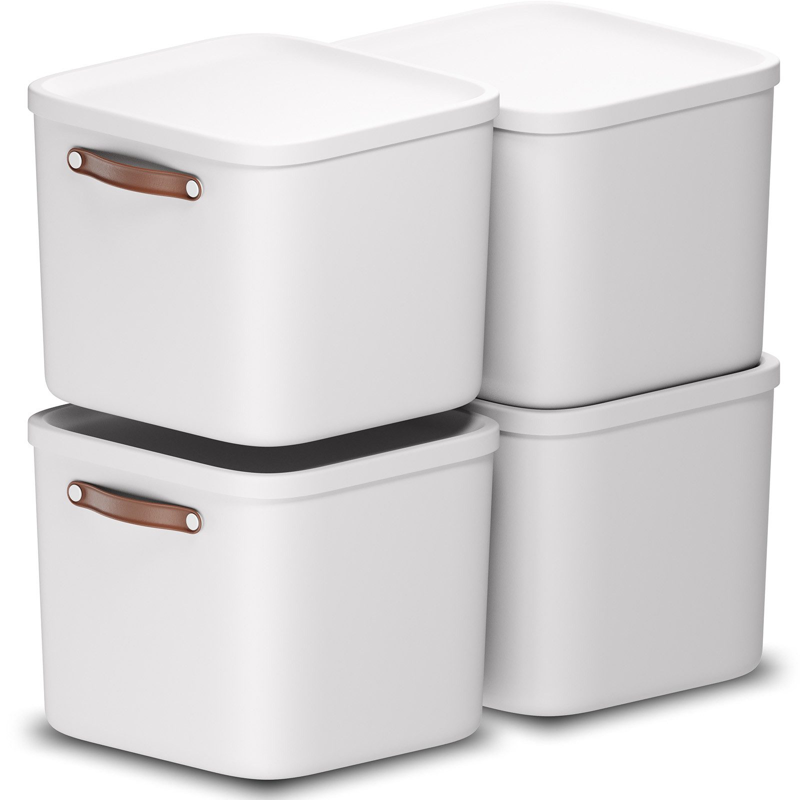 ROTHO Aufbewahrungsbox 4er-Set Kiste mit Deckel Maloja 40l (Aufbewahrungsse günstig online kaufen