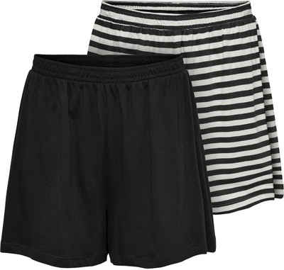 Only Shorts »ONLMAY HIGH WAIST STRIPE SHORTS« (2er-Pack)