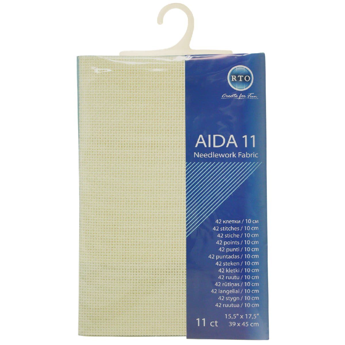 RTO Kreativset RTO Aida Zuschnitt, 11ct, ecru dunkel, 39x45cm, (embroidery kit by Marussia)
