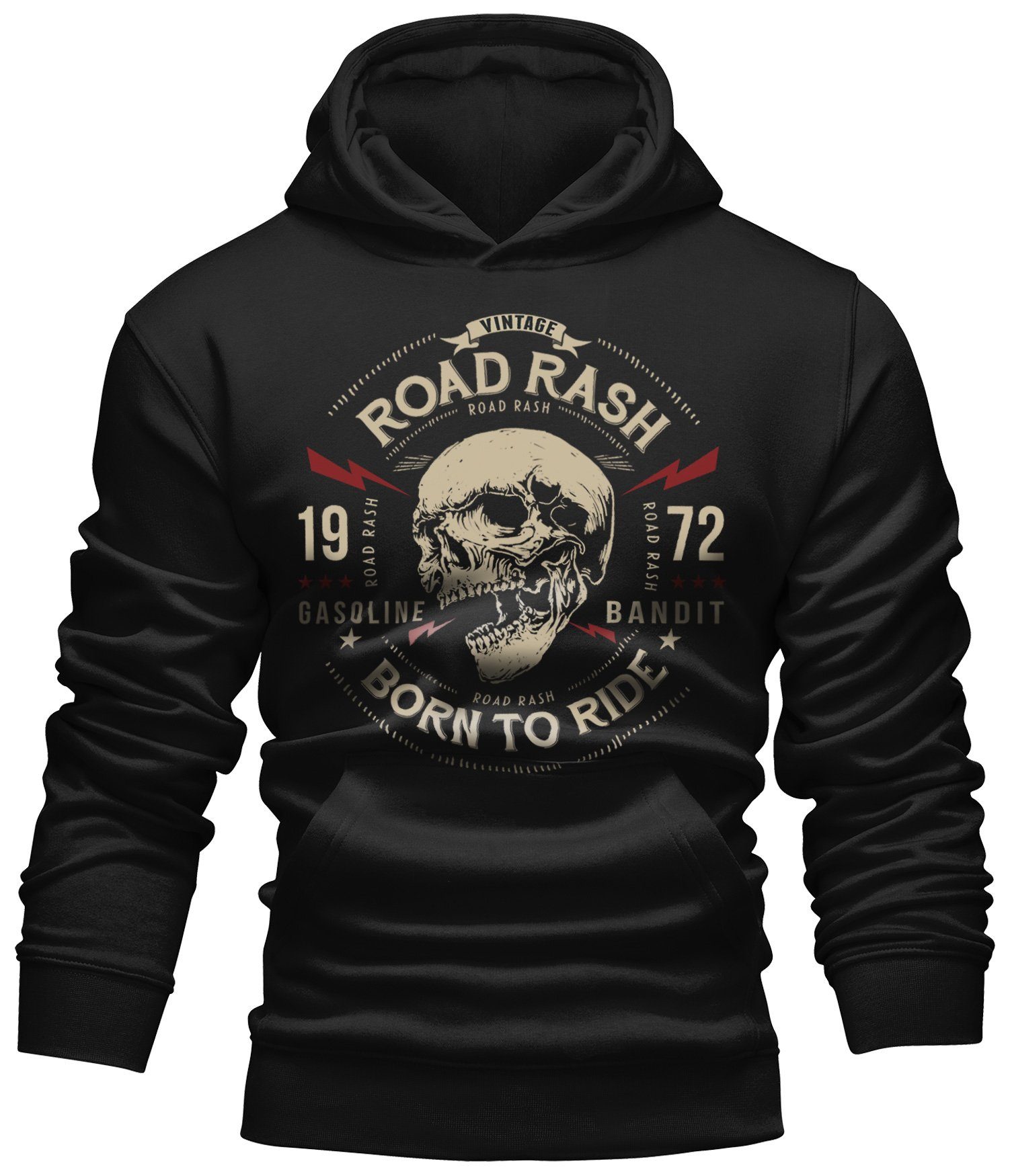 Biker, to für Kapuzensweatshirt Rash BANDIT® Ride GASOLINE Racer, - Born Road Motorradfahrer: