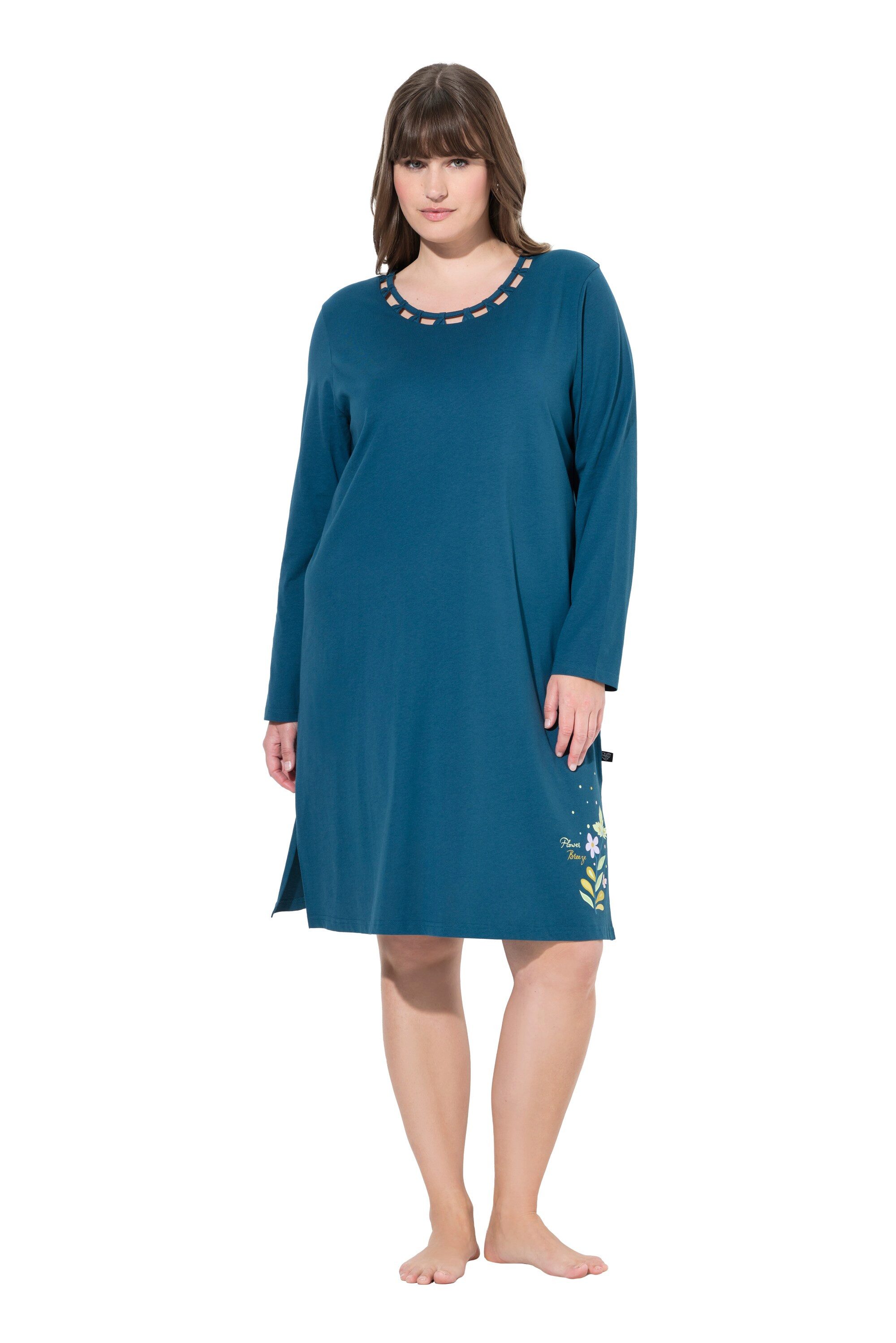 Ulla Popken Bigshirt Bigshirts 2er-Pack Rundhals/Herzausschnitt Langarm günstig online kaufen