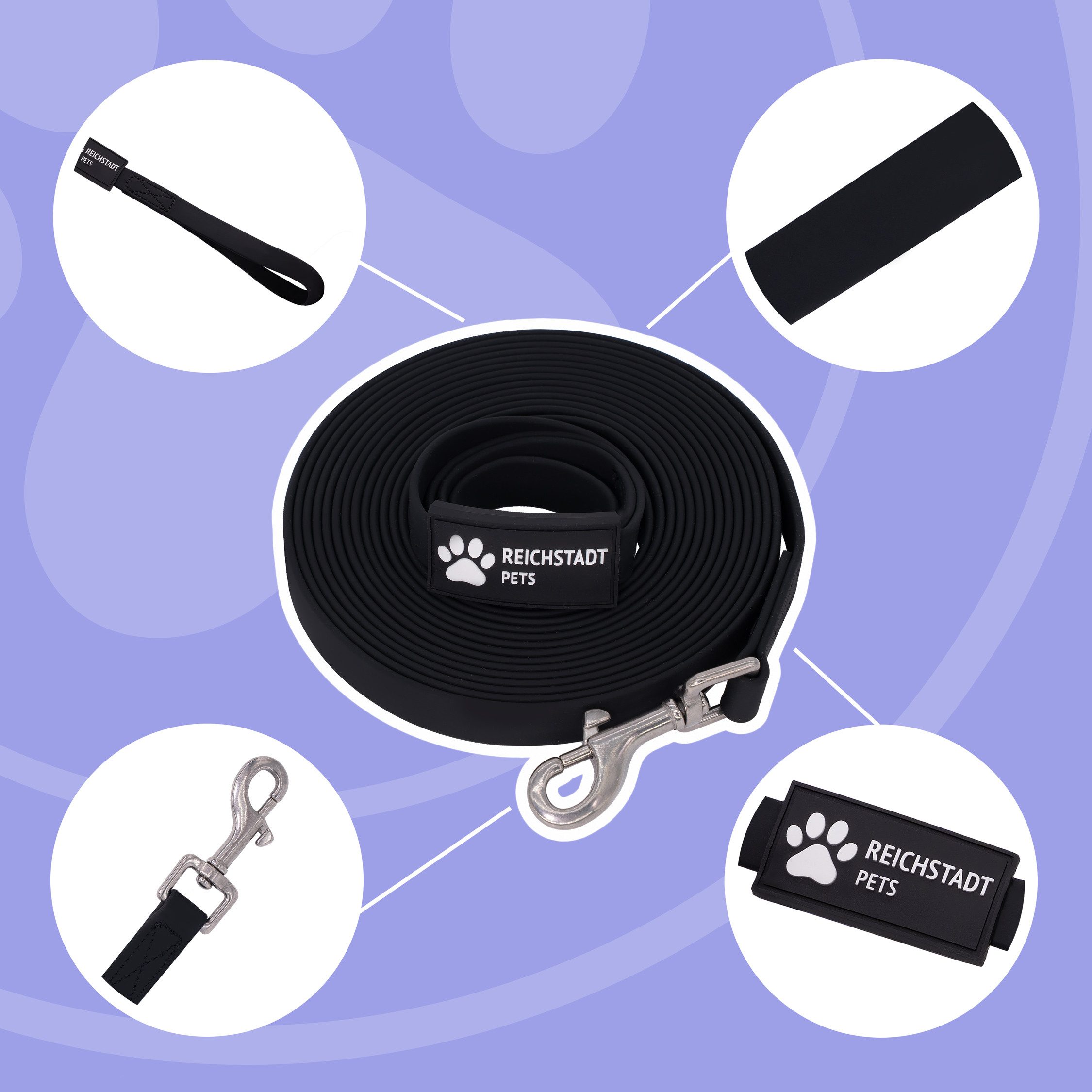 Reichstadt Hundeleine RS Pets Führleine PVC 25RSP086, PVC, Weiche Handschlaufe mit Soft-Wrist-Strap