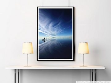 Sinus Art Poster 90x60cm Poster Spiegelnde Wolkenlandschaft in Uyuni Bolivien