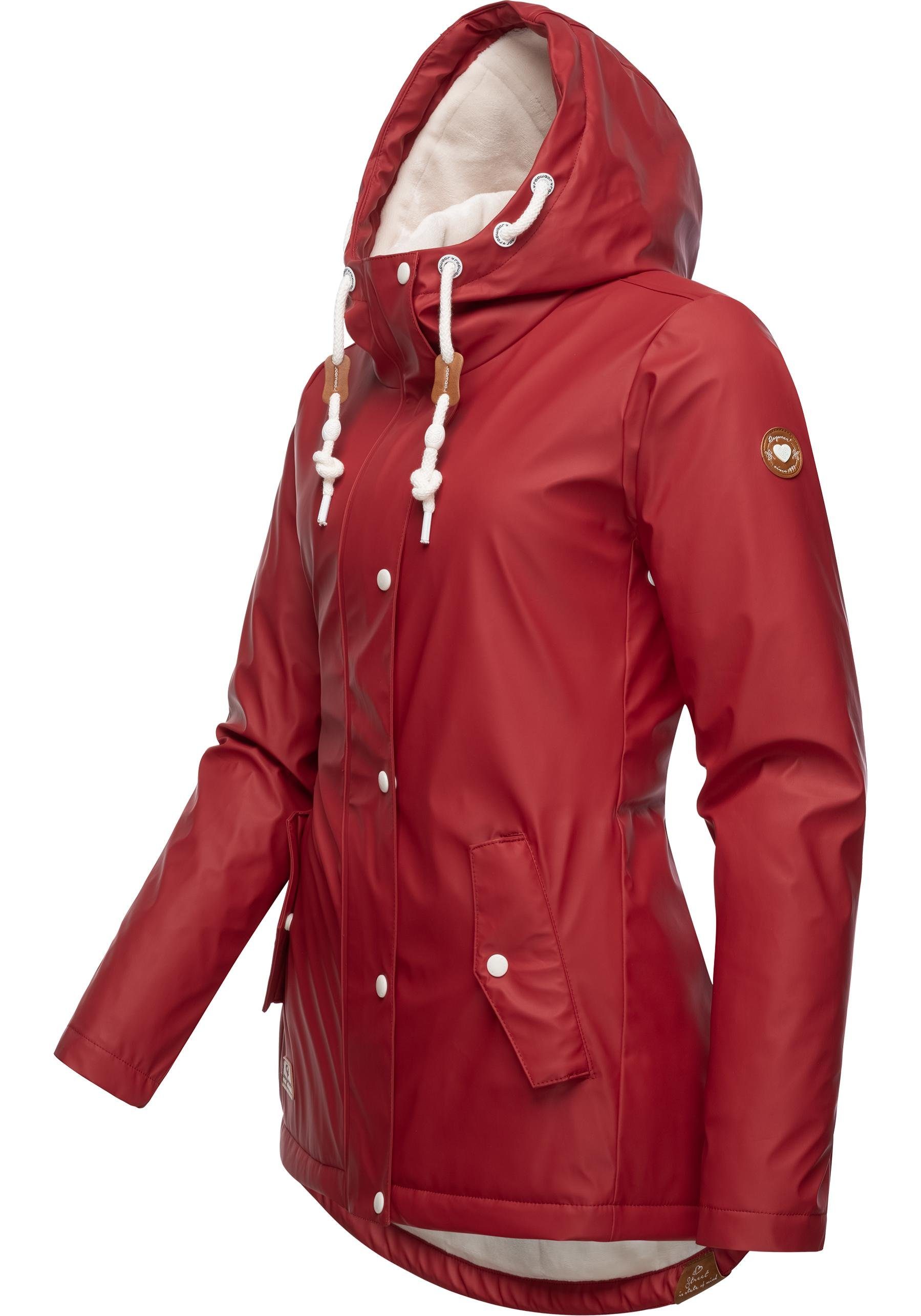 Ragwear Regenjacke "Marge" mit Kapuze warm gefütterter Damen Winter Regenma günstig online kaufen