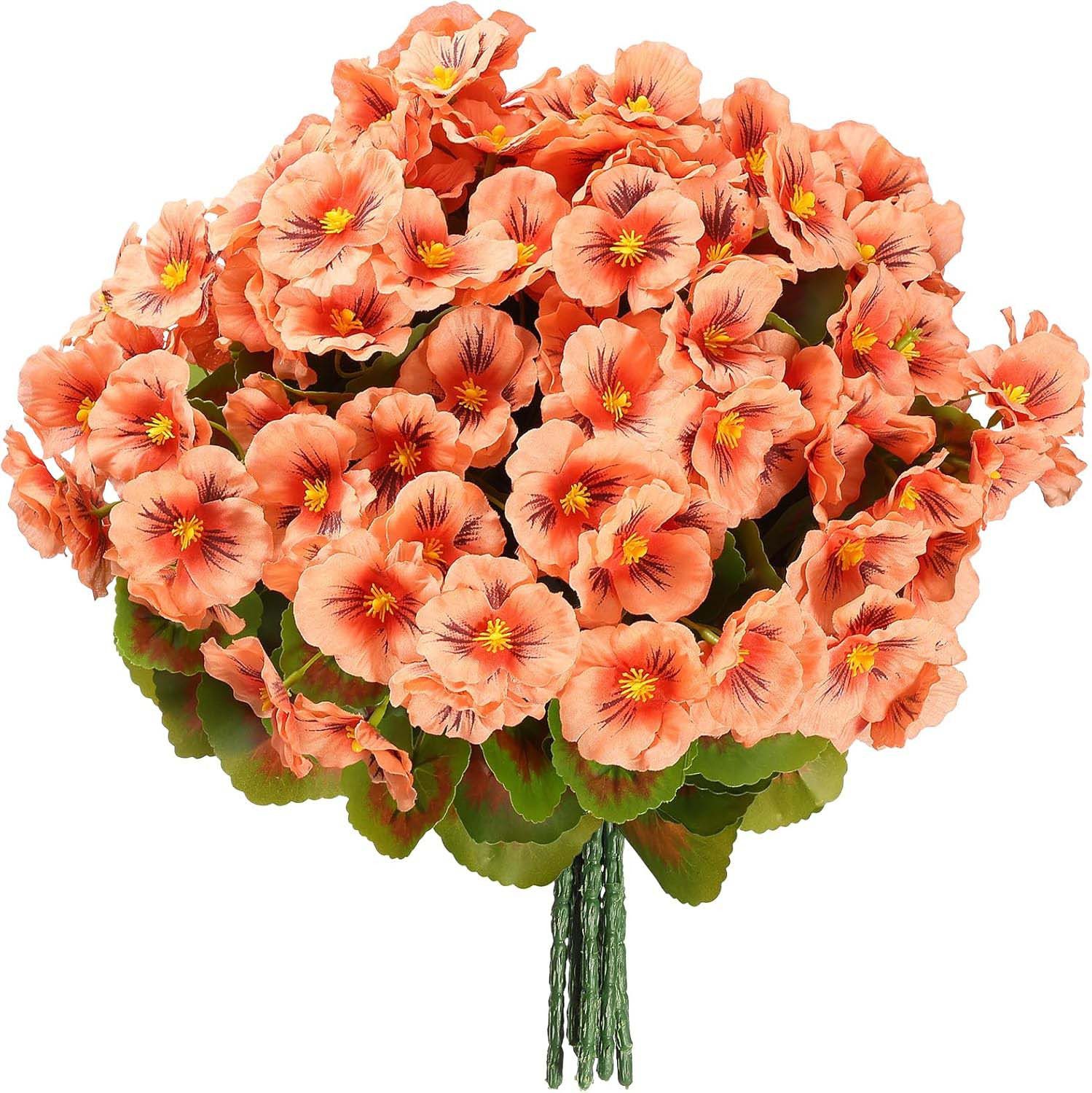 Kunstblumenstrauß 4 Bündel Künstliche Blumen Geranie günstig online kaufen