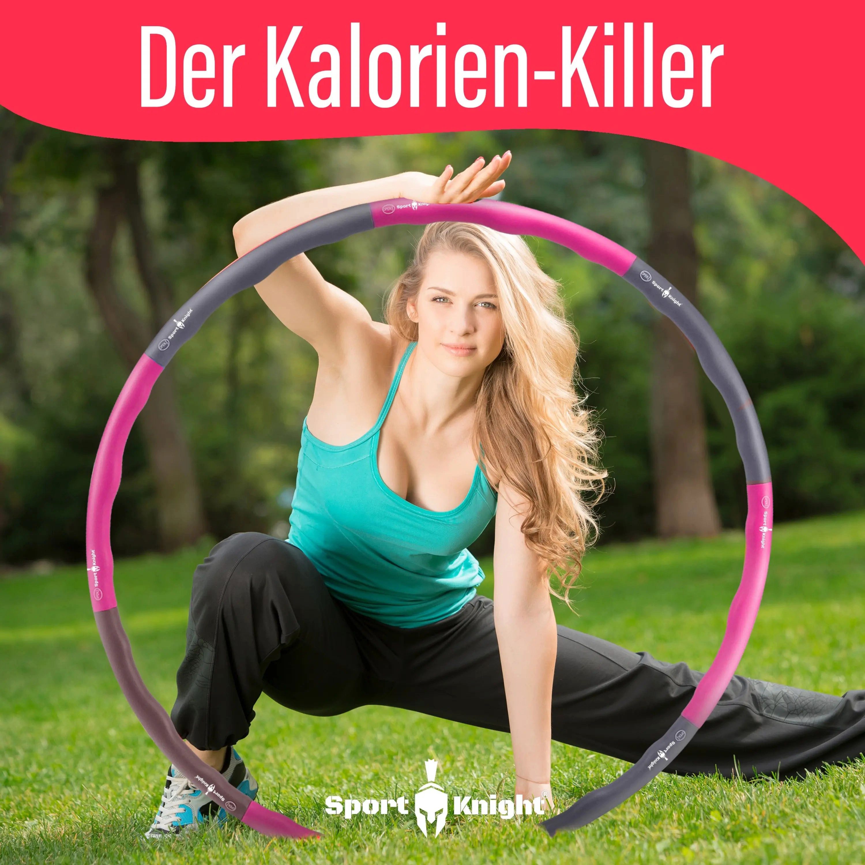 Sport-Knight® Hula-Hoop-Reifen Hula Hoop Reifen Premium, 850g-1,2Kg-1,5kg (mit oder ohne Trainingsbuch erhältlich)