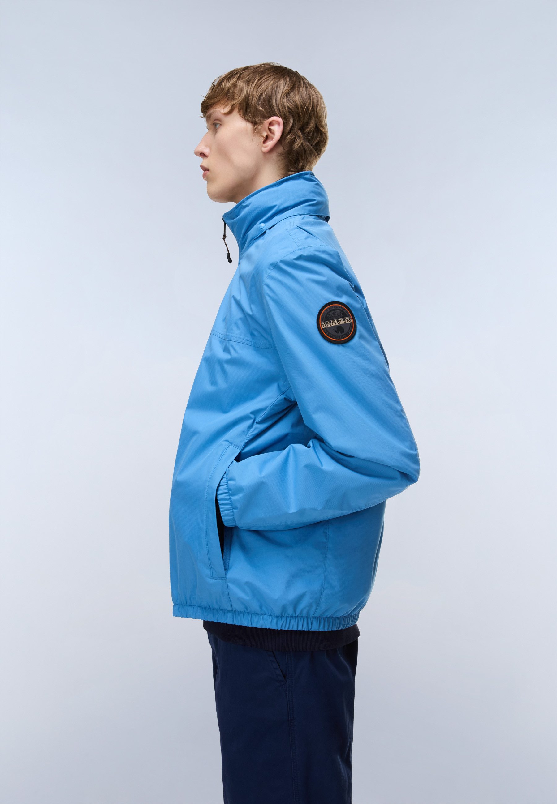 Napapijri Windbreaker mit Reißverschluss, aus Polyester, normaler Schnitt