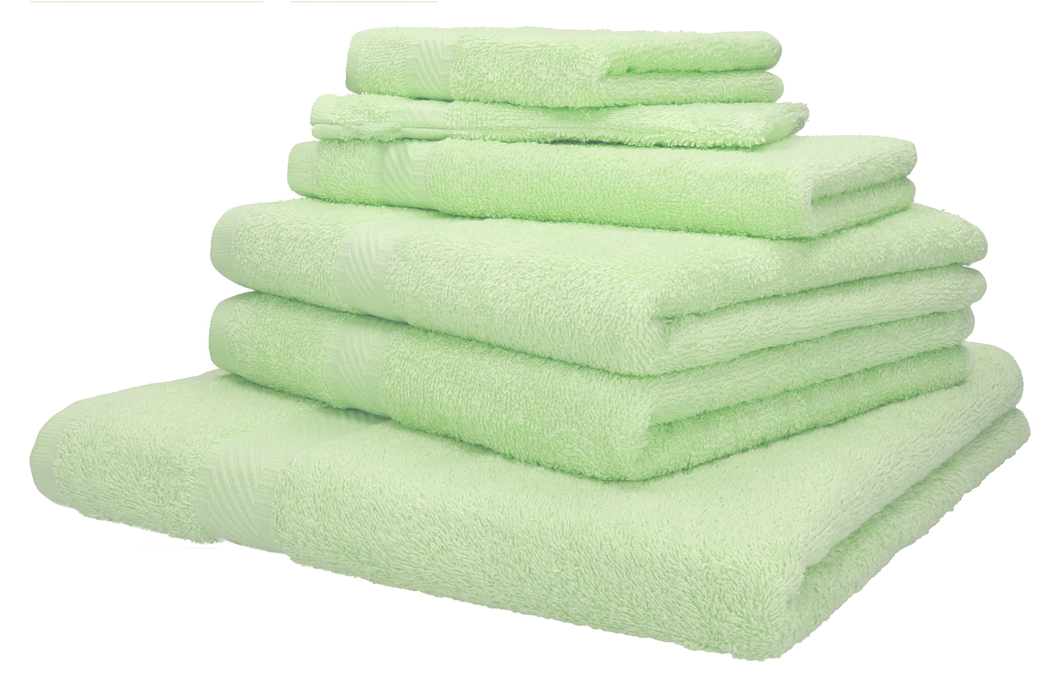 Betz Handtuch Set Palermo 6 tlg. in verschiedenen Farben, 100% Baumwolle grün
