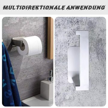 MDHAND Toilettenpapierhalter Edelstahl, Selbstklebend ohne Bohren (1-St), für Küche Badzimmer