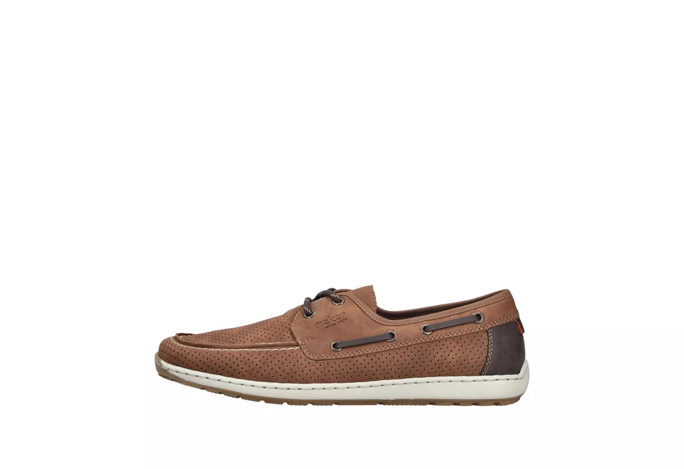 Rieker Bootsschuh Mokassin, Halbschuh, Frühlingsschuh mit Perforation