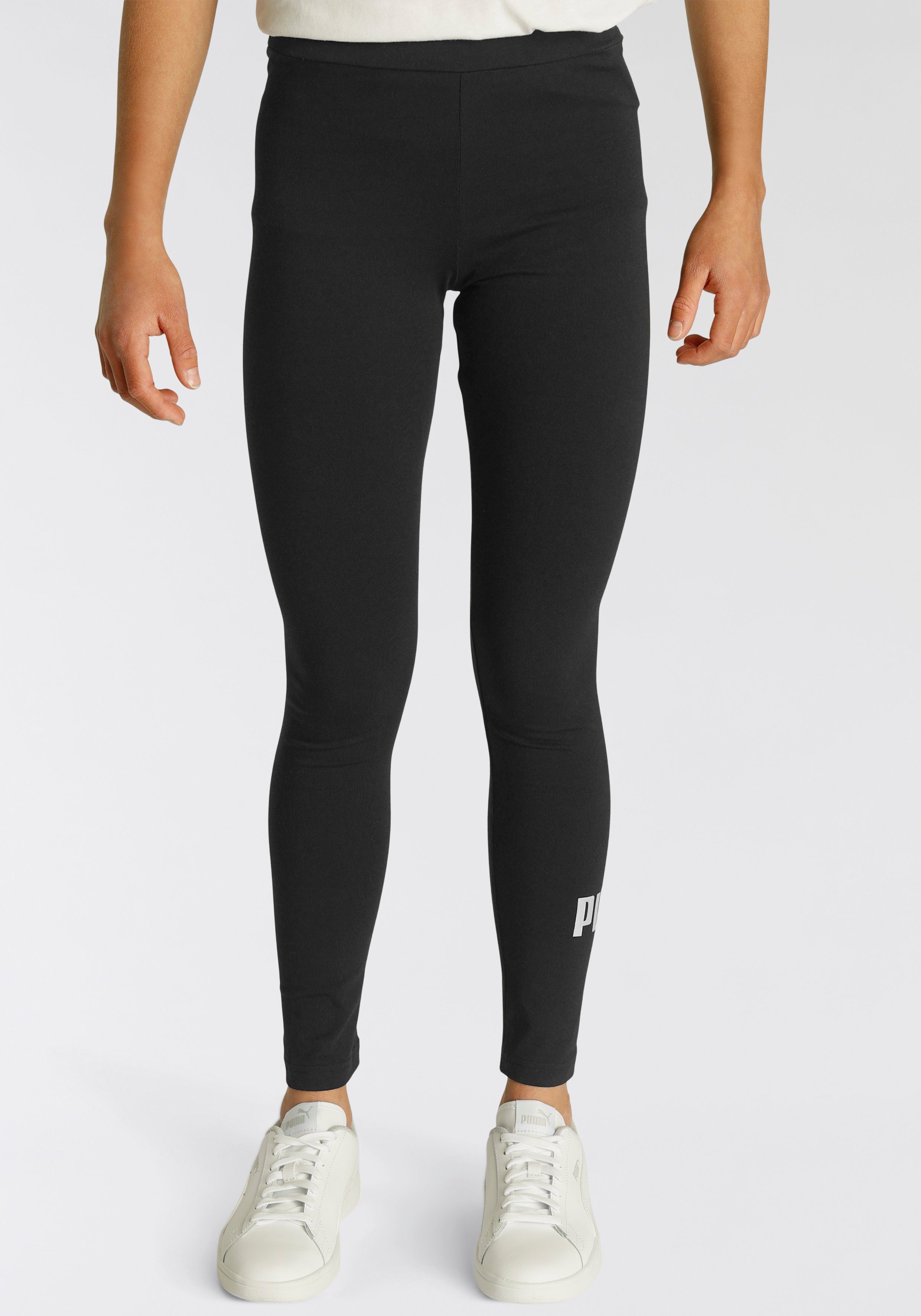 PUMA Leggings ESS+ LOGO LEGGINGS G Black | Sport-Leggings