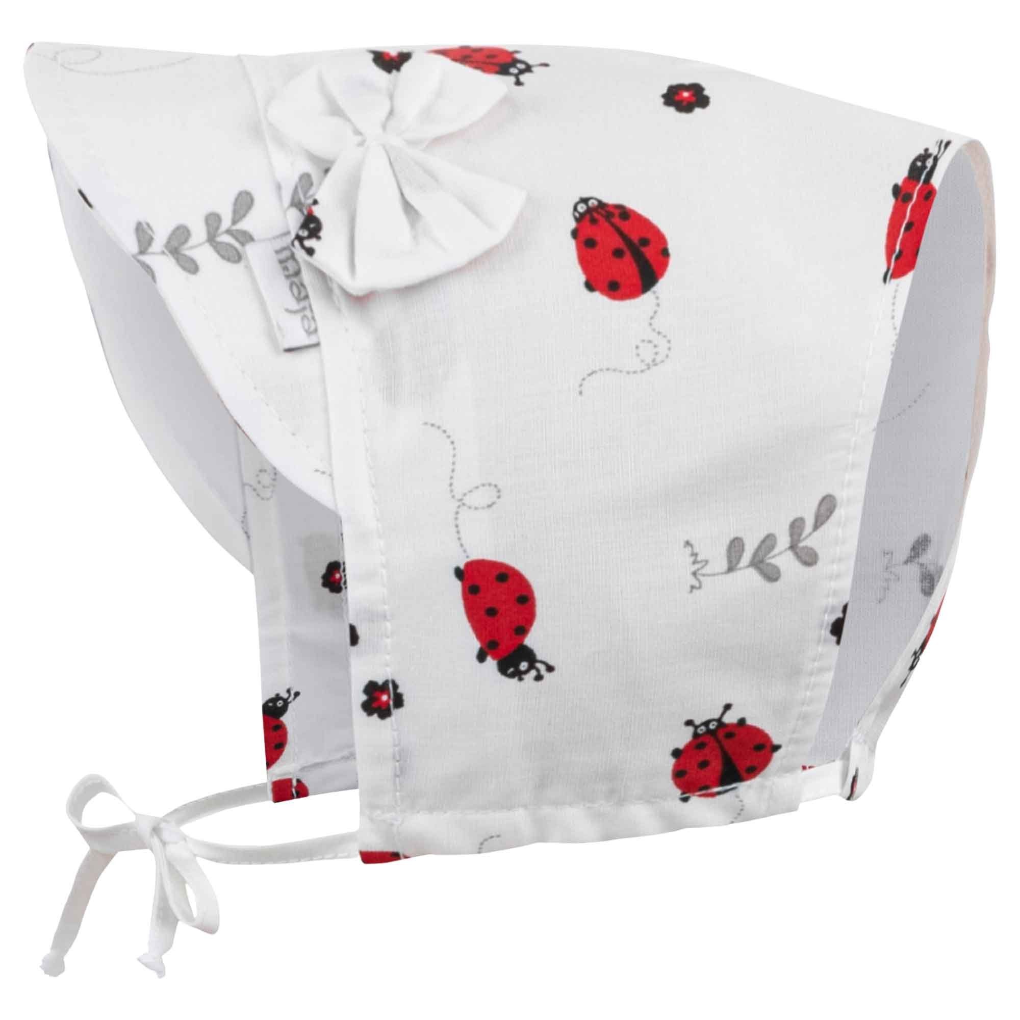 F.P.H. Maja Erstlingsmütze Babymütze Kopftuch Sommermütze Bindemütze Schirmmütze