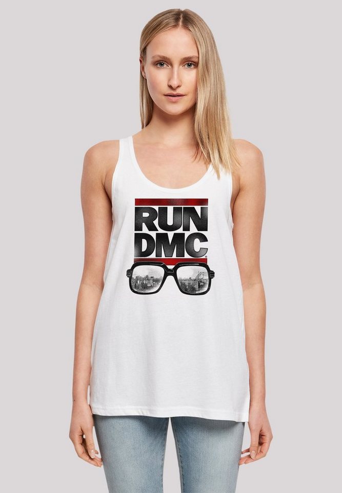 F4NT4STIC T-Shirt Run DMC Hip-Hop Music Band NYC Musik,Band,Logo, Doppelt  genähter Saum und modisch lang geschnitten