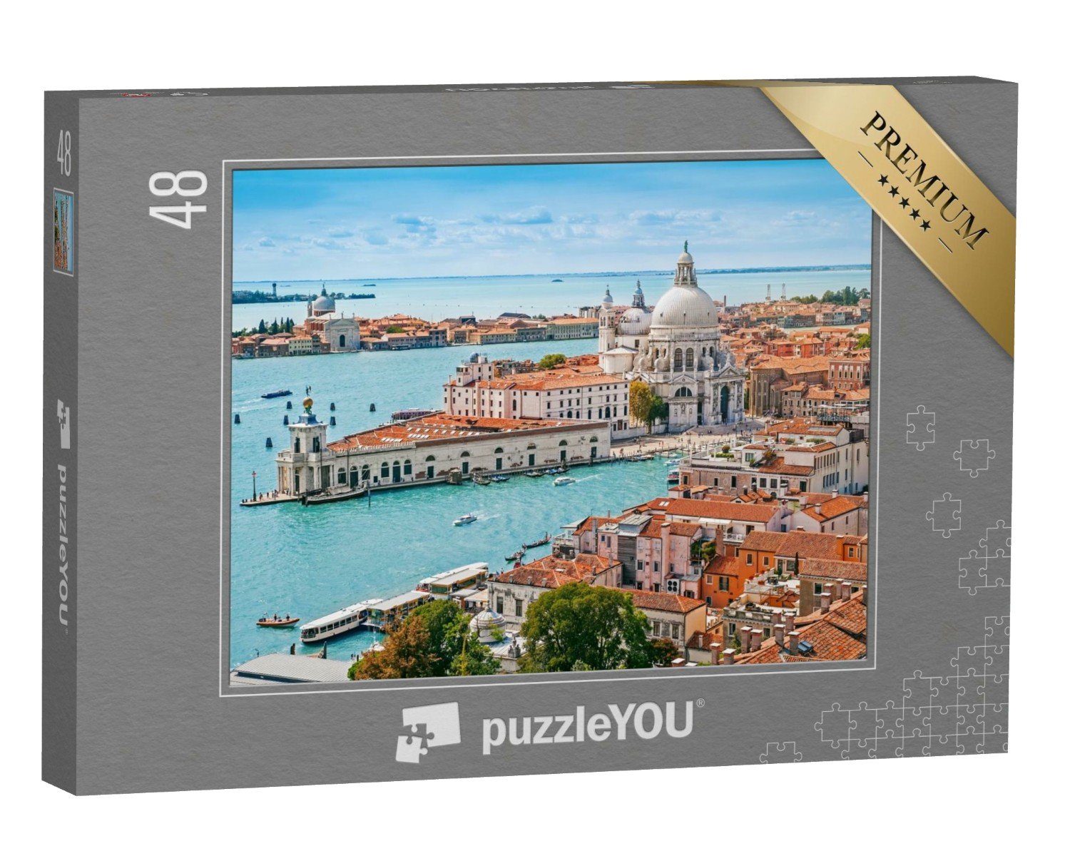 puzzleYOU Puzzle Basilika Santa Maria della Salute, Venedig, 48 Puzzleteile, puzzleYOU-Kollektionen Europa, Italien, Venedig, Mittelmeer