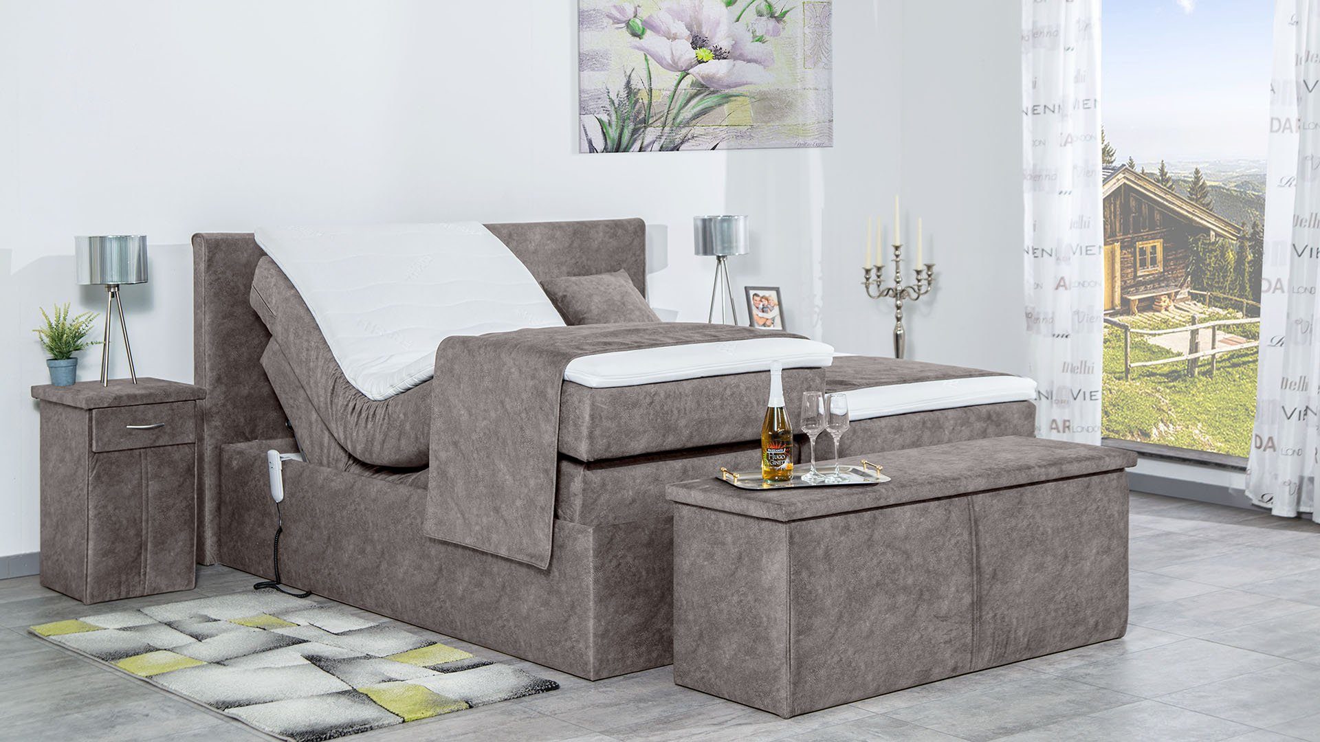 Meisterbetten Boxspringbett Nado (mit Motor, 7-Zonen günstig online kaufen