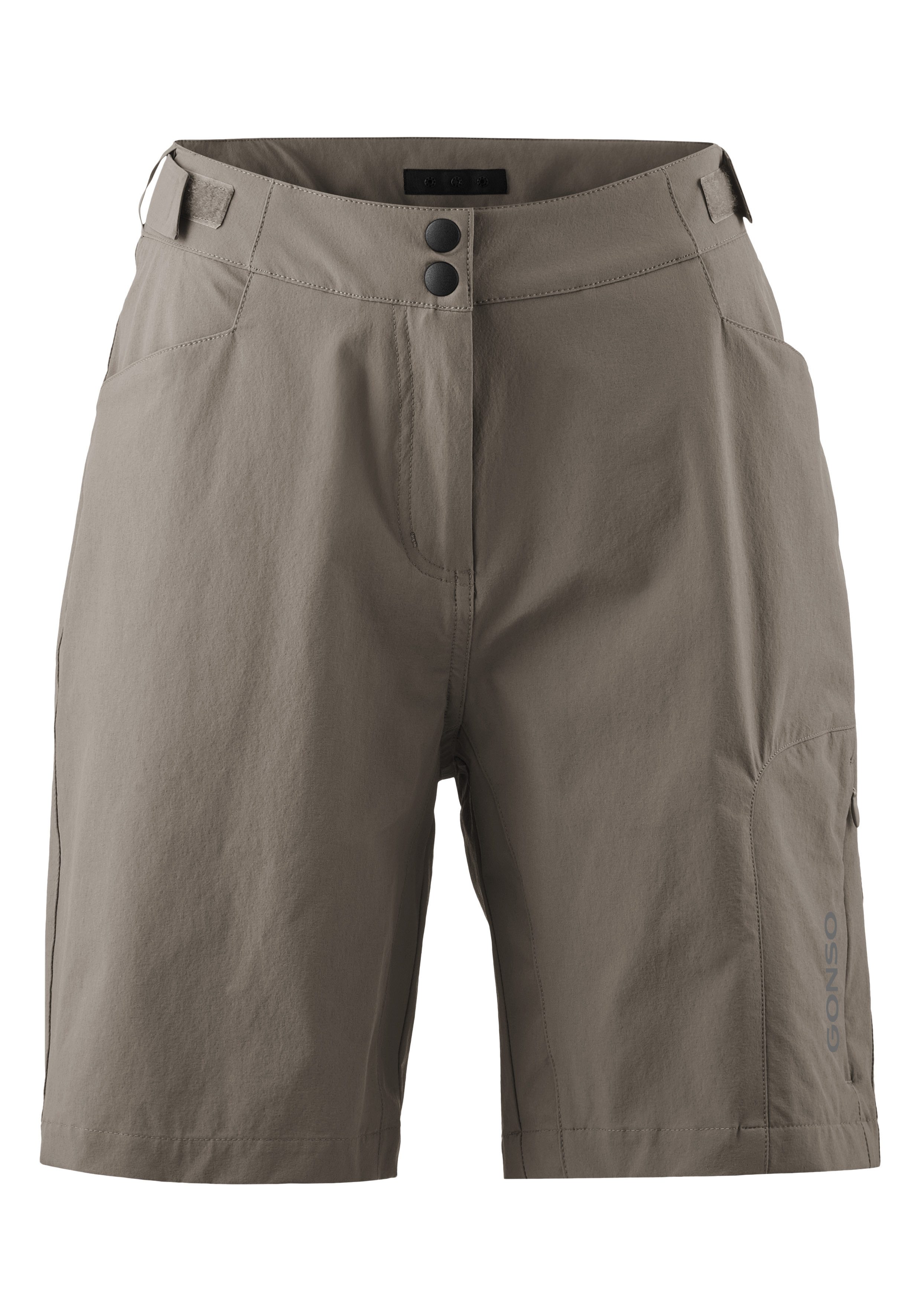 Gonso Fahrradhose Adventure Shorts W Damen Radhose mit einknöpfbarer Radunterhose mit Sitzpolster