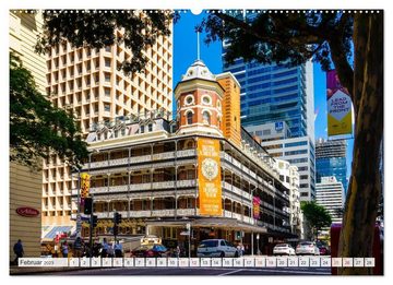 CALVENDO Wandkalender Brisbane Stadtansichten (Premium, hochwertiger DIN A2 Wandkalender 2023, Kunstdruck in Hochglanz)