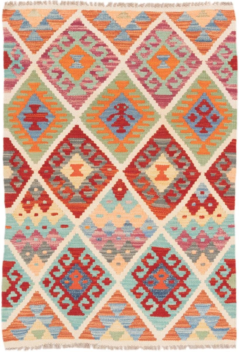 Orientteppich Kelim Afghan 87x127 Handgewebter Orientteppich, Nain Trading, rechteckig, Höhe: 3 mm