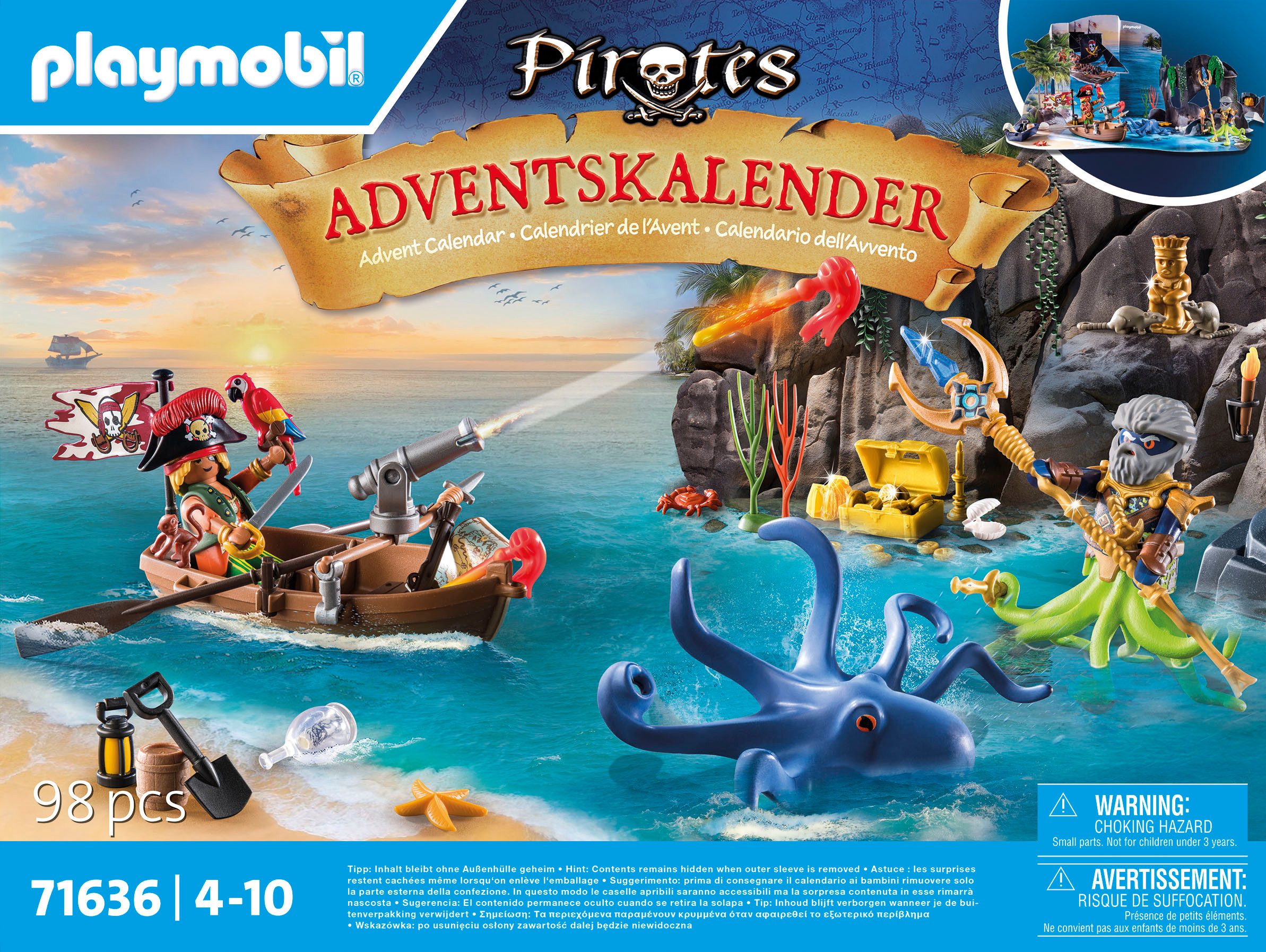 Playmobil® Spielzeug-Adventskalender Spielbausteine, Piraten (71636), Pirat günstig online kaufen