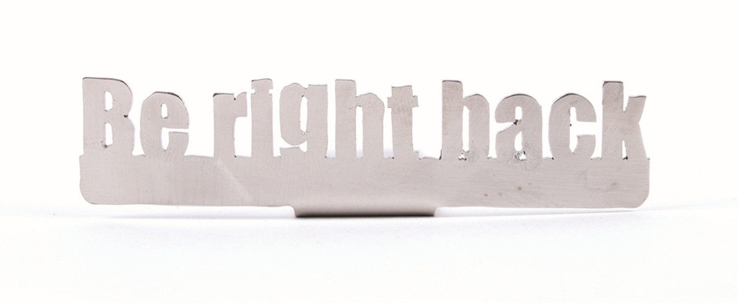 El Puente Lesezeichen Lesezeichen "Be right back!", Handmade, Fair Trade