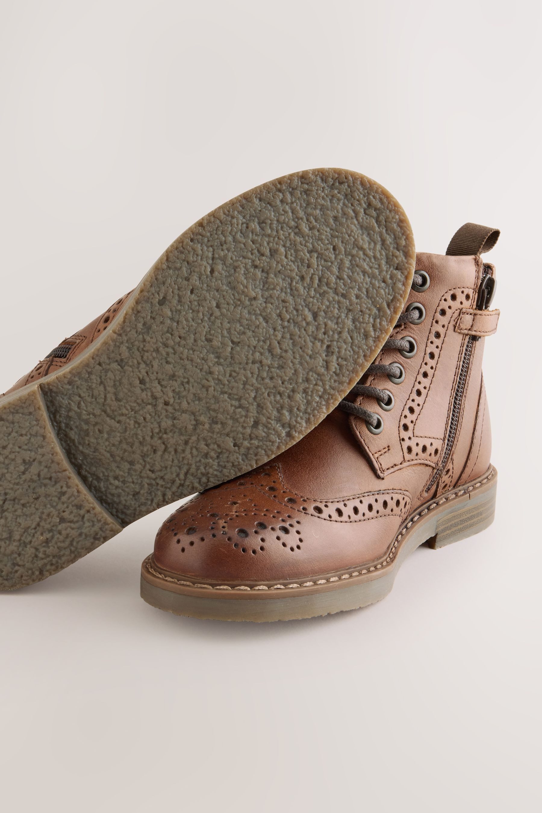 Next Brogue-Stiefel zum Schnüren aus Leder Stiefel – Bild 4 von 5