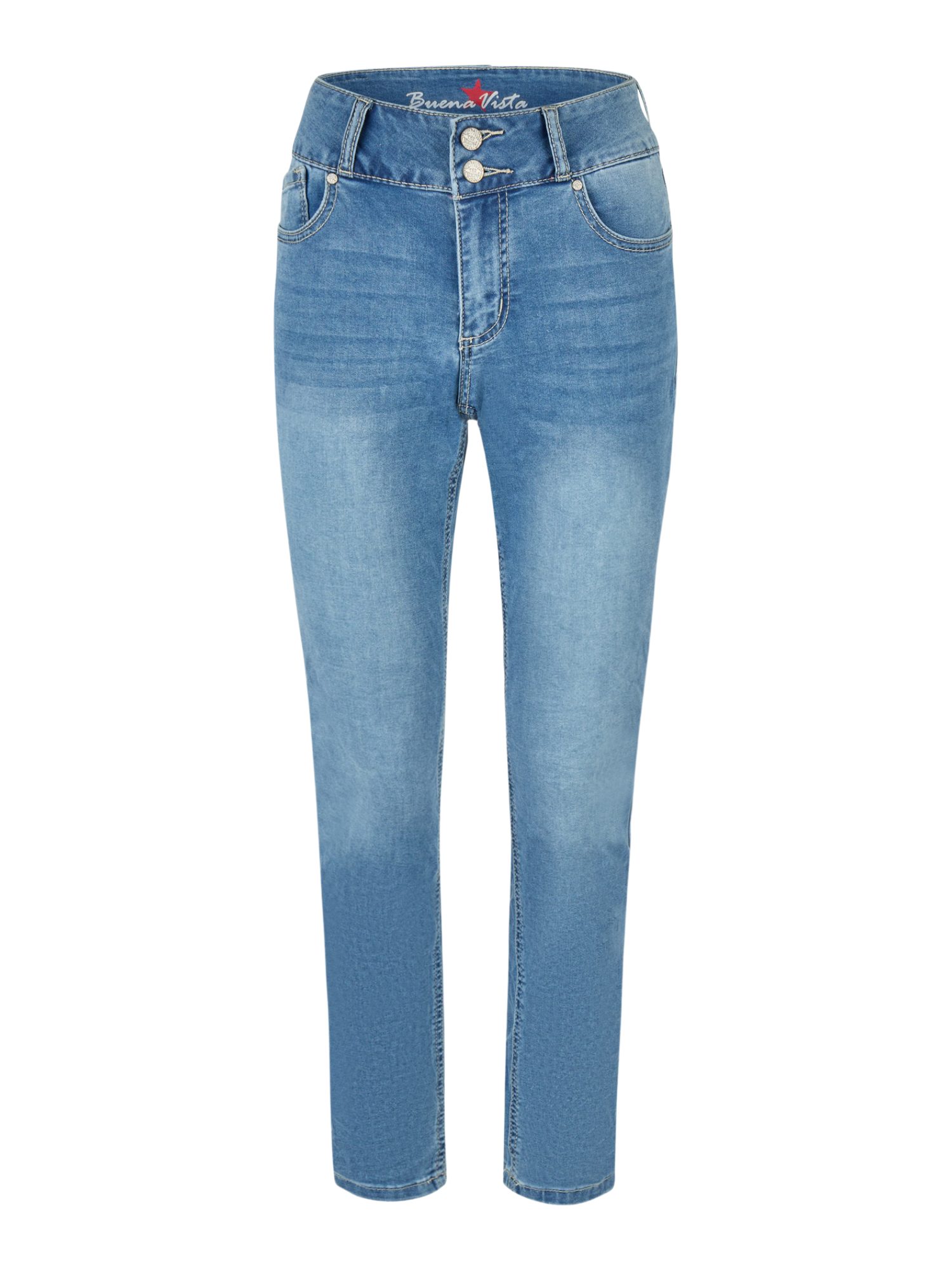 Buena Vista Stoffhose blau,Casual,Baumwolle,Unifarben,Slim Fit,Hoch