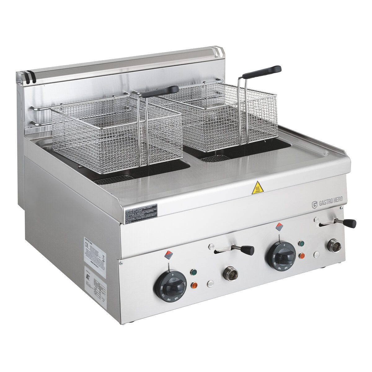 GastroHero Fritteuse Elektro-Fritteuse 16L Tischgerät Edelstahl