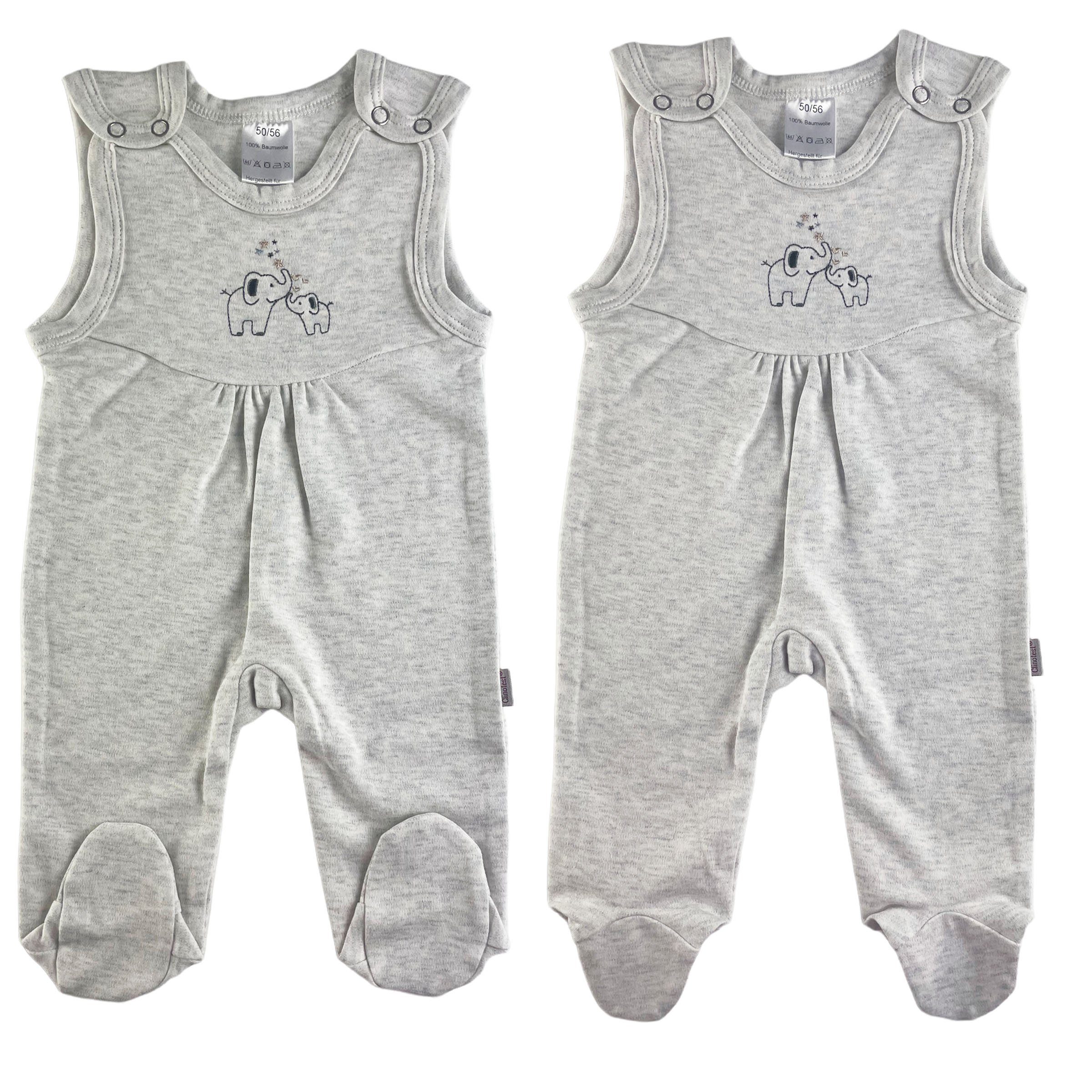 Clinotest Strampler 2er-Set Unisex Strampler mit süßer Stickerei auf der Brust