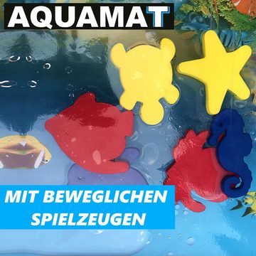 MAVURA Spielmatte AQUAMAT Baby Wasserspielmatte Aufblasbare XXL Wassermatte, Wasserkissen mit Wassertierchen