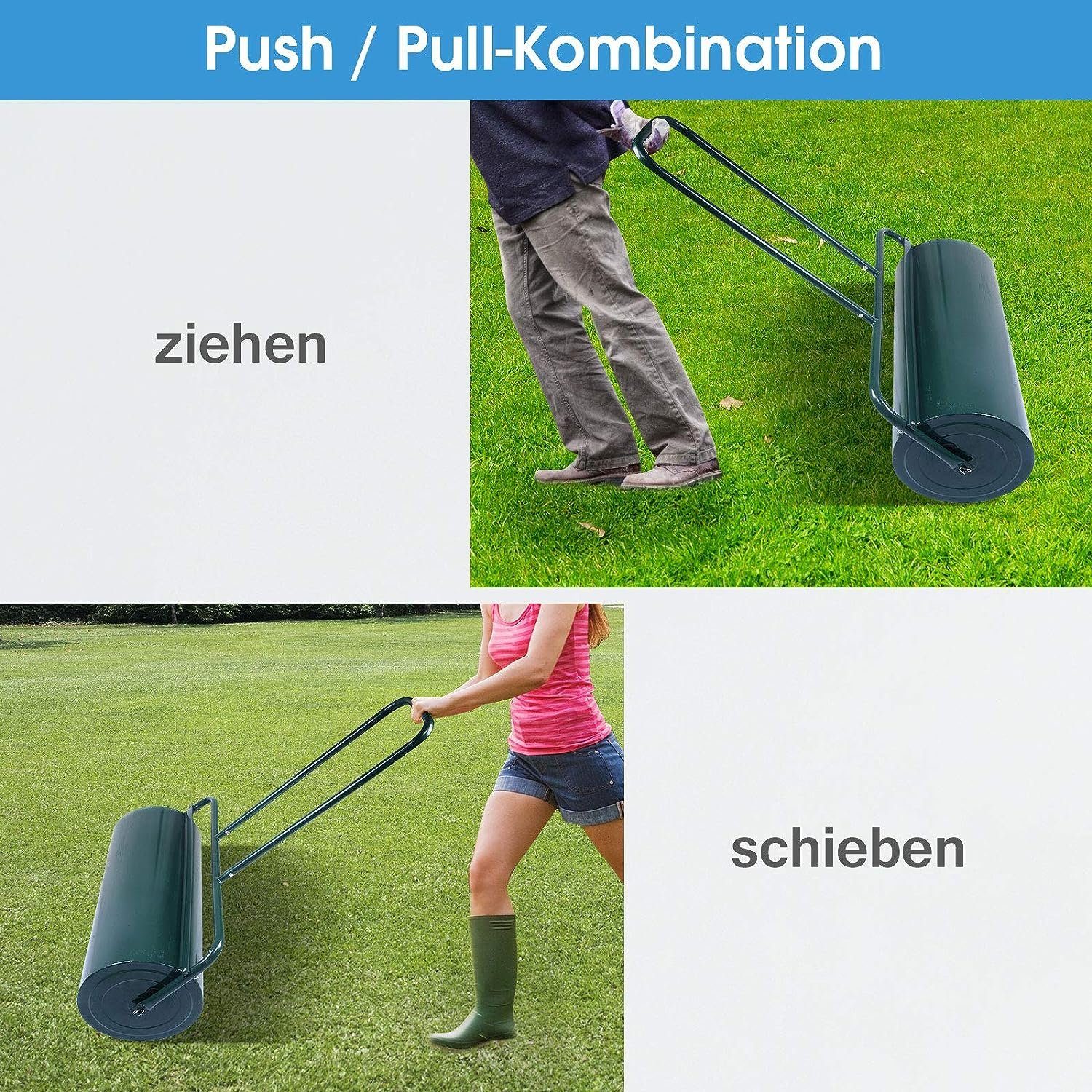 KOMFOTTEU Rasenwalze Rasenroller,48L Füllvolumen