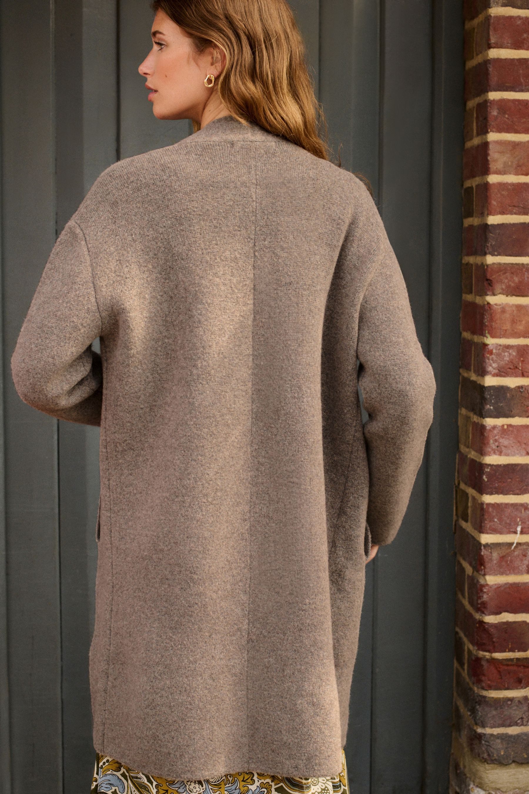 Next Strickjacke Weiche lange Strickjacke Wasserfall-Strickmantel günstig online kaufen