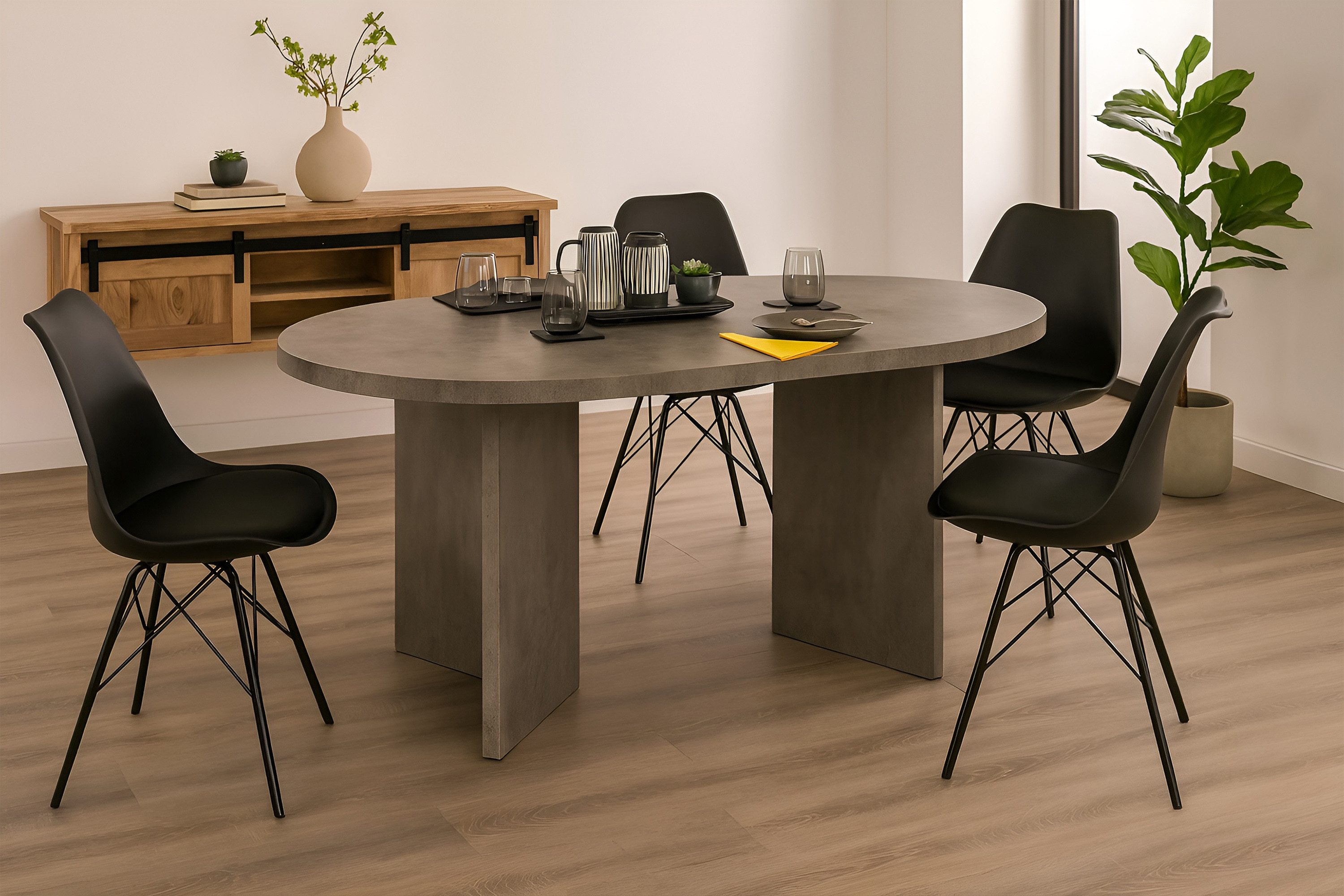 SAM® Esstisch Ova, ovale Tischplatte, V-Form, günstig online kaufen