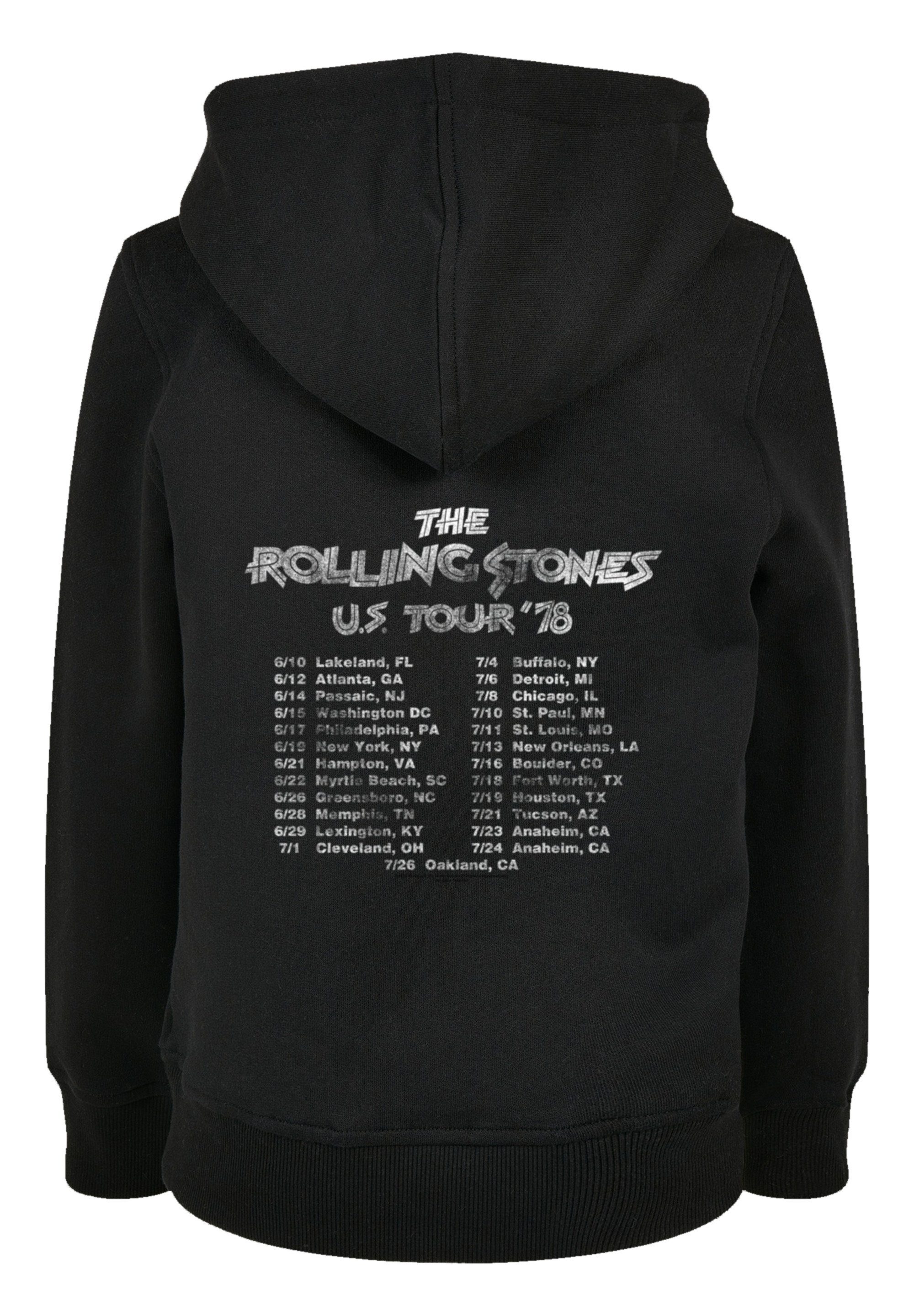 US F4NT4STIC The Print Tour '78 Stones Rolling Kapuzenpullover