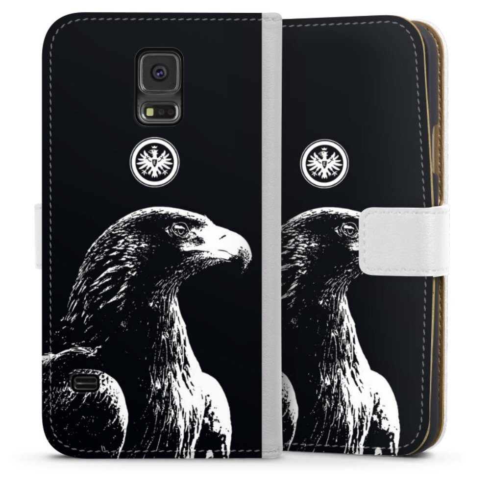 DeinDesign Handyhülle Eintracht Frankfurt Offizielles Lizenzprodukt Attila SGE Attila, Samsung Galaxy S5 Neo Hülle Handy Flip Case Wallet Cover