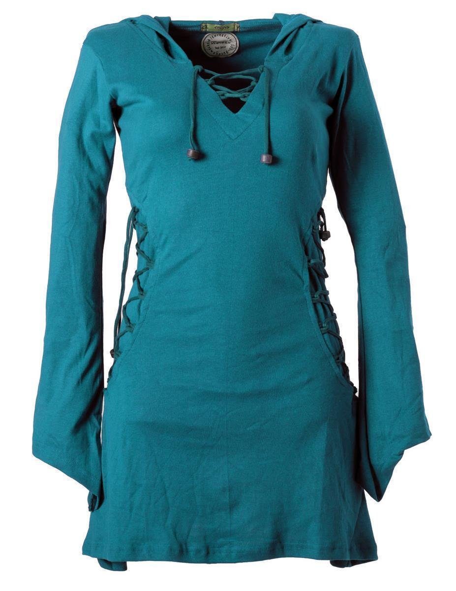 Zipfelkleid Elfenkleid mit Zipfelkapuze Bändern zum Schnüren
