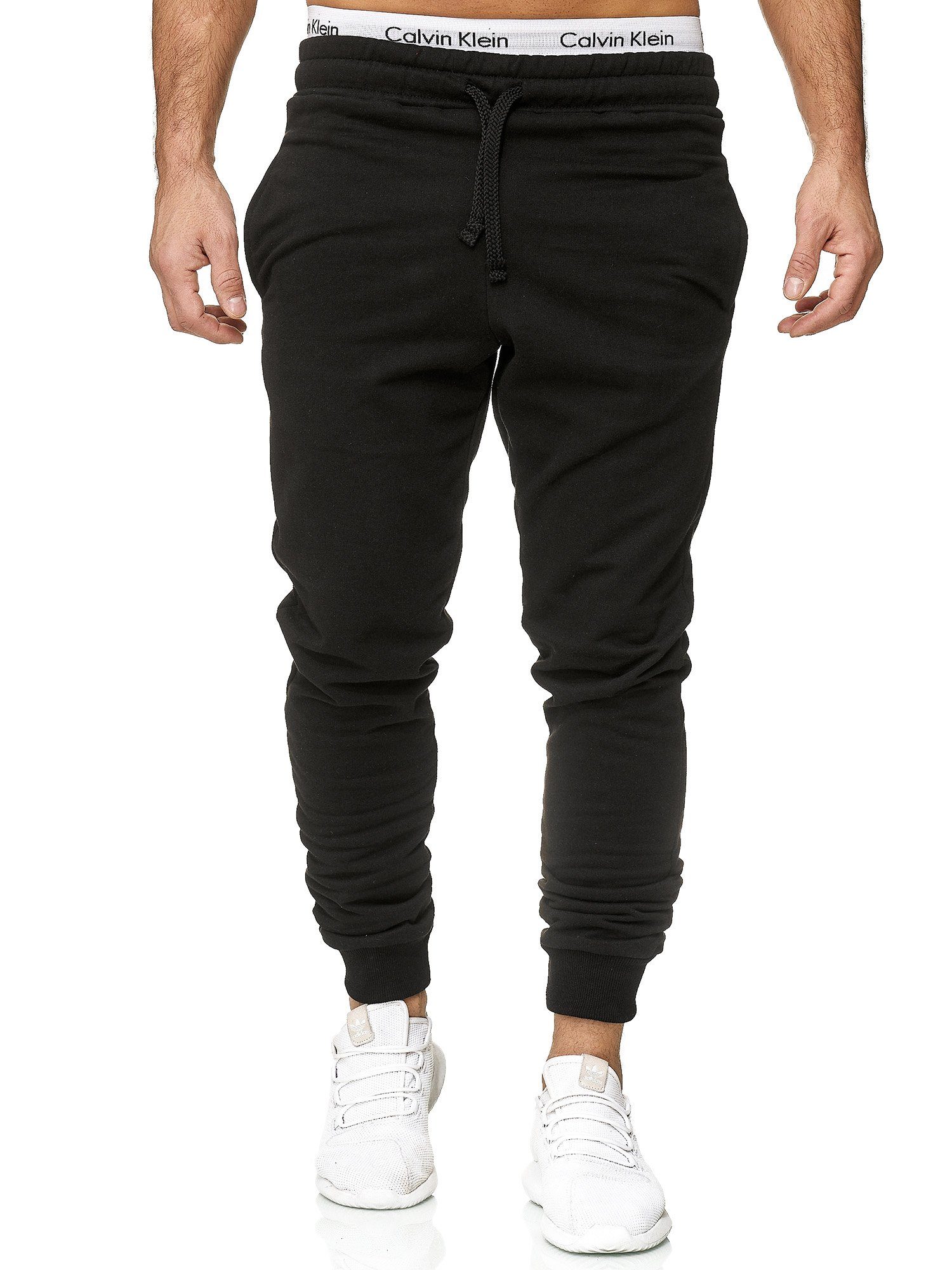 Männer Code47 Sporthose Jogginghose (1-tlg) Jogginghose Basic Trainings Schlicht Einfarbig schwarz Herren