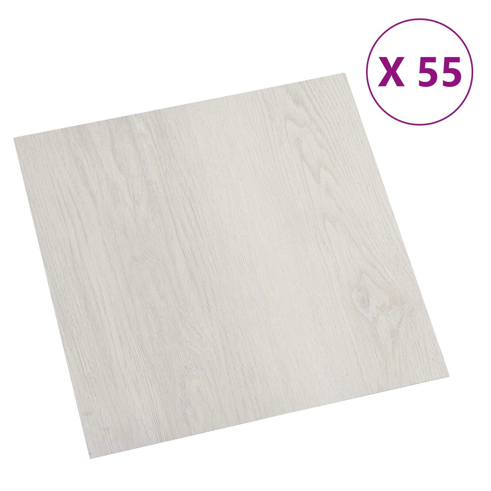vidaXL Vinyllaminat 5,11 mÂ² Vinyllaminat selbstklebend Laminatboden Bodenbelag 55 Stück b