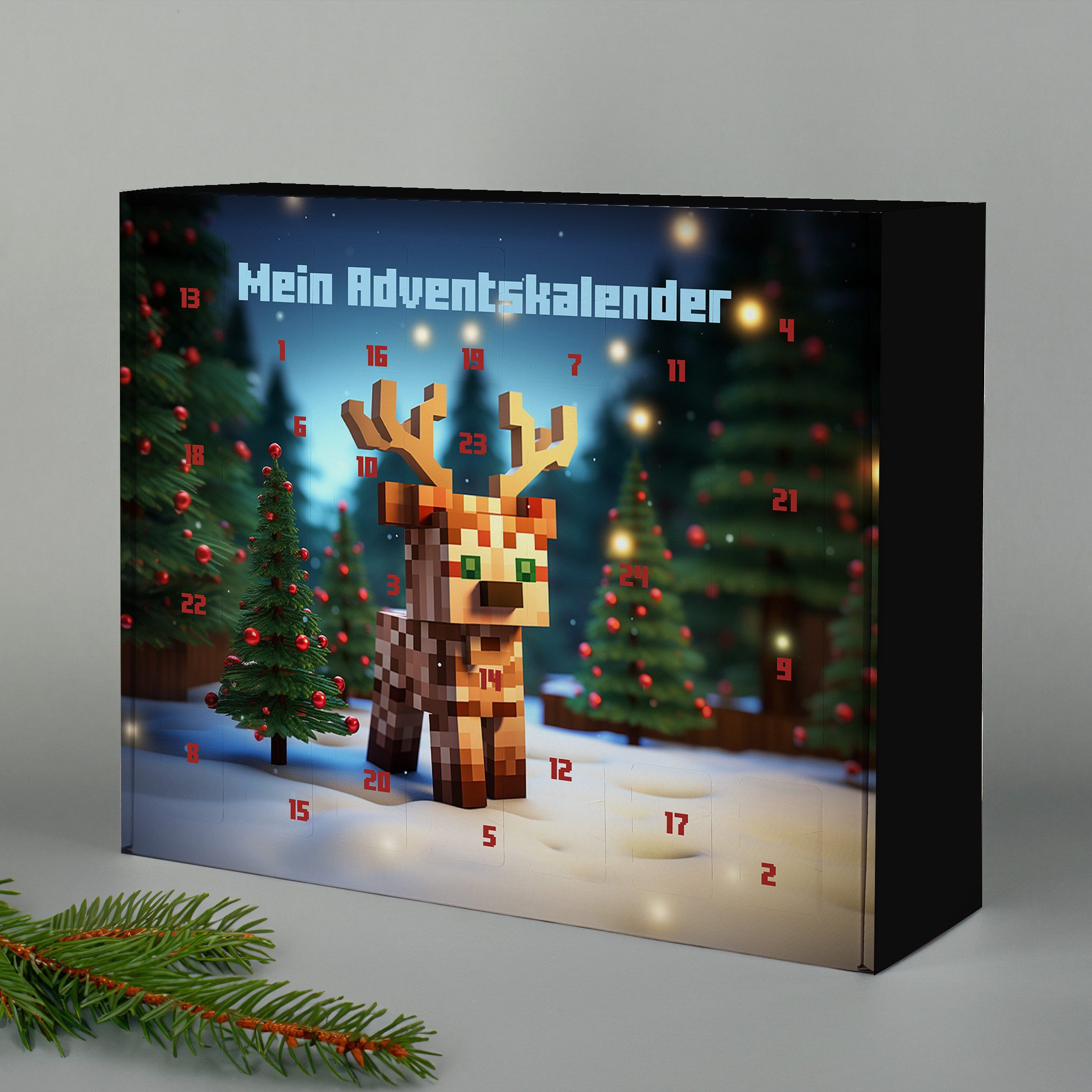 Herz & Heim befüllbarer Adventskalender mit festlichen Motiven zu Weihnachten - DIY Adventskalender, zum selbst Befüllen, aus stabiler Pappe – Bild 2 von 5