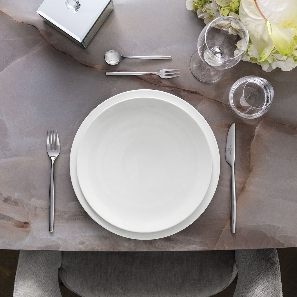 Villeroy & Boch Signature Speiseteller MetroChic blanc Platzteller, (1 St), Premium Bone Porcelain, mikrow.- & spülm.sicher, Made in Germany