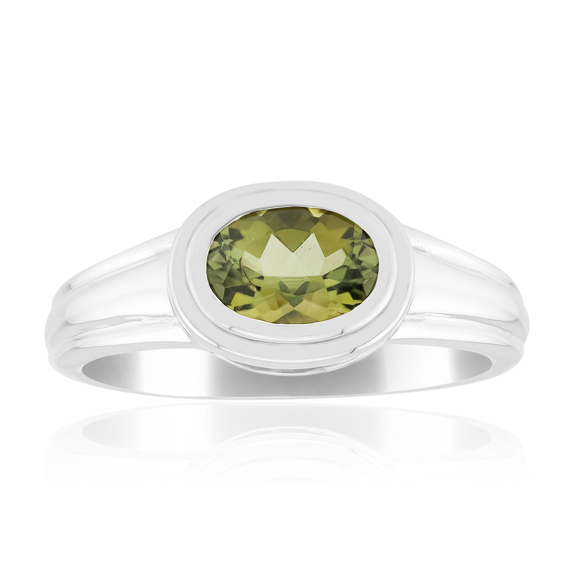 Cavill Solitärring Grüner Turmalin Silber Ring (1-tlg)