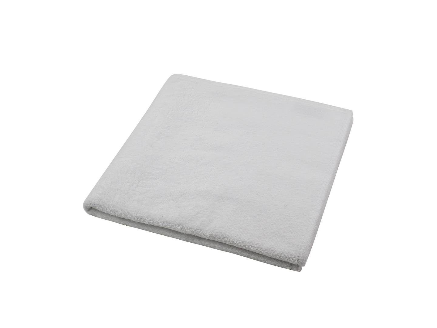 Sensepura Duschtuch Duschtuch 70x140 cm weiß, Baumwolle Polyester, Baumwolle, Polyester (1-St), weiche Frottee-Qualität, saugstark und strapazierfähig, kompakt zur einfachen Verstauung