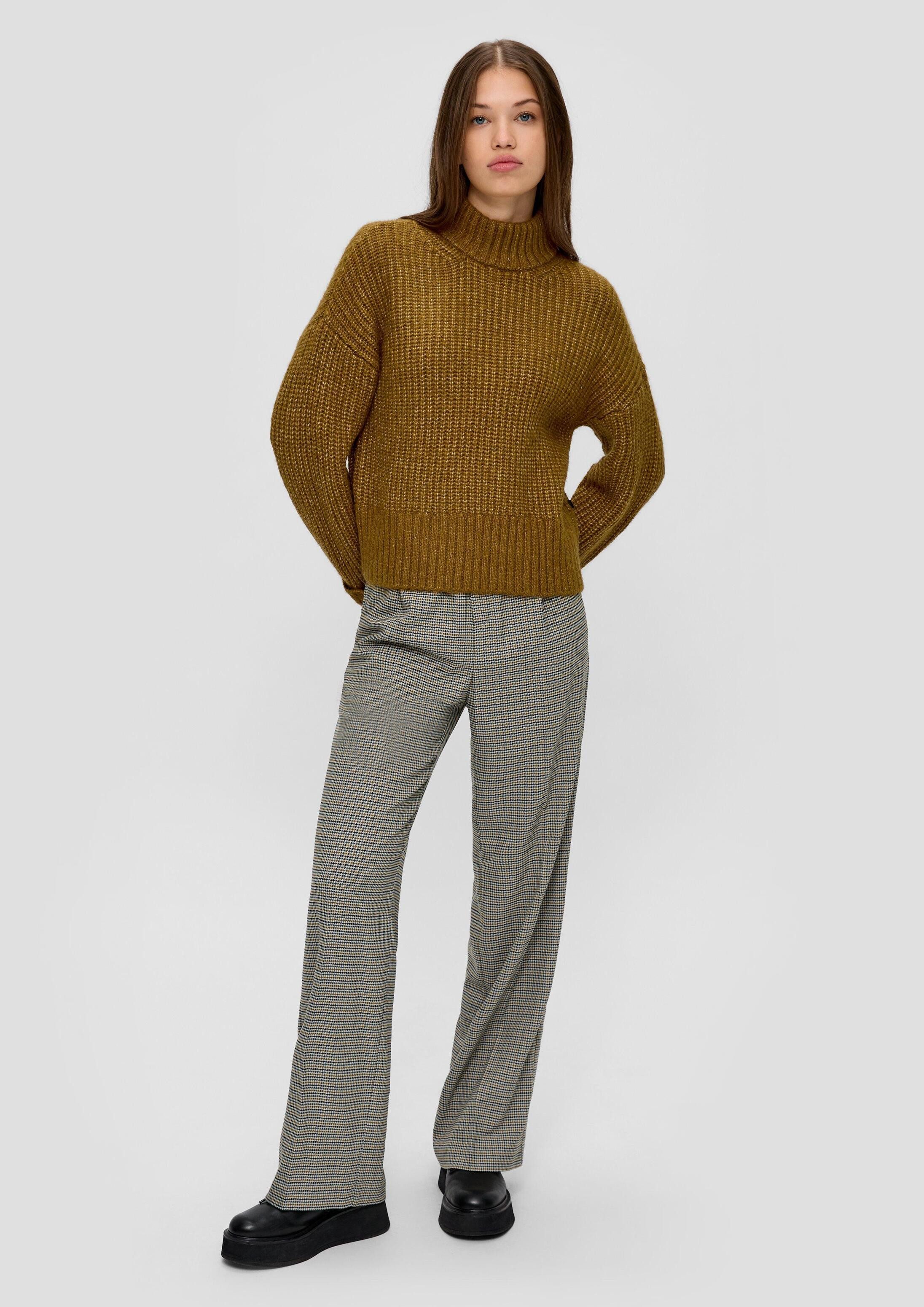 QS Longpullover Strickpullover Strickpullover mit Rollkragen