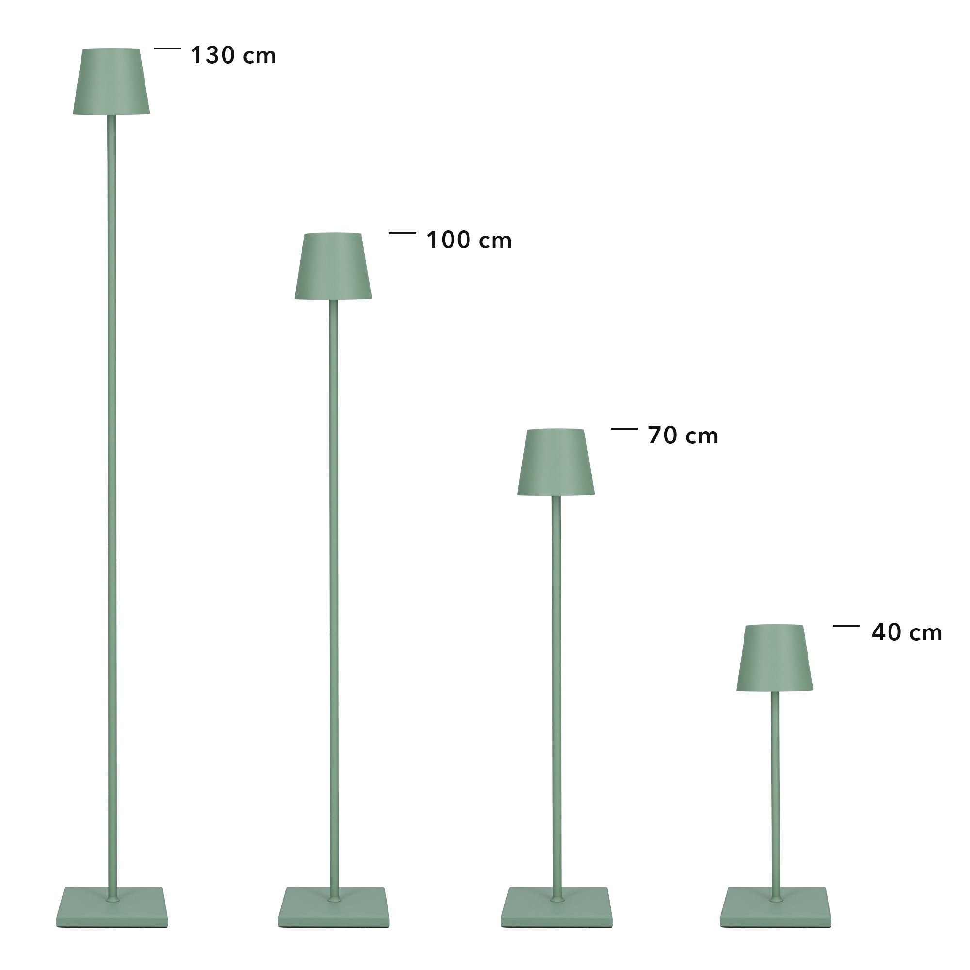 SARAZ Lights LED Stehlampe - Akku Stehleuchte Gaia, LED fest integriert, wiederaufladbar