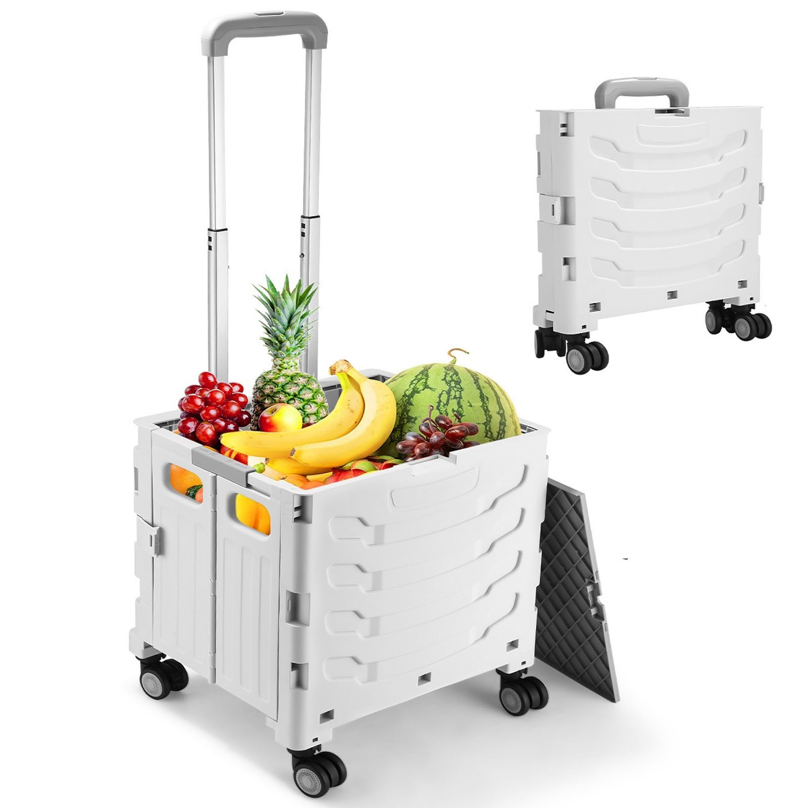 LEAZZLE Einkaufstrolley Einkaufstrolley Grau Faltbarer mit günstig online kaufen