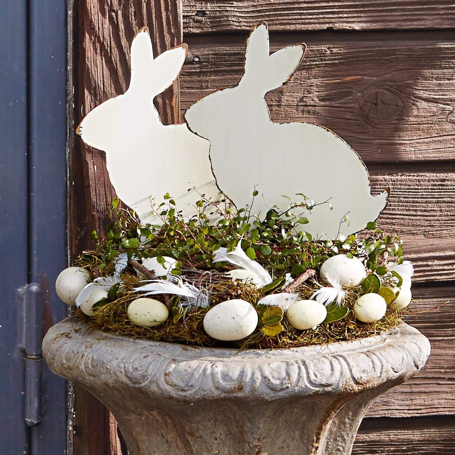 Mirabeau Osterfigur Deko-Hase 2er Set Marty grau günstig online kaufen