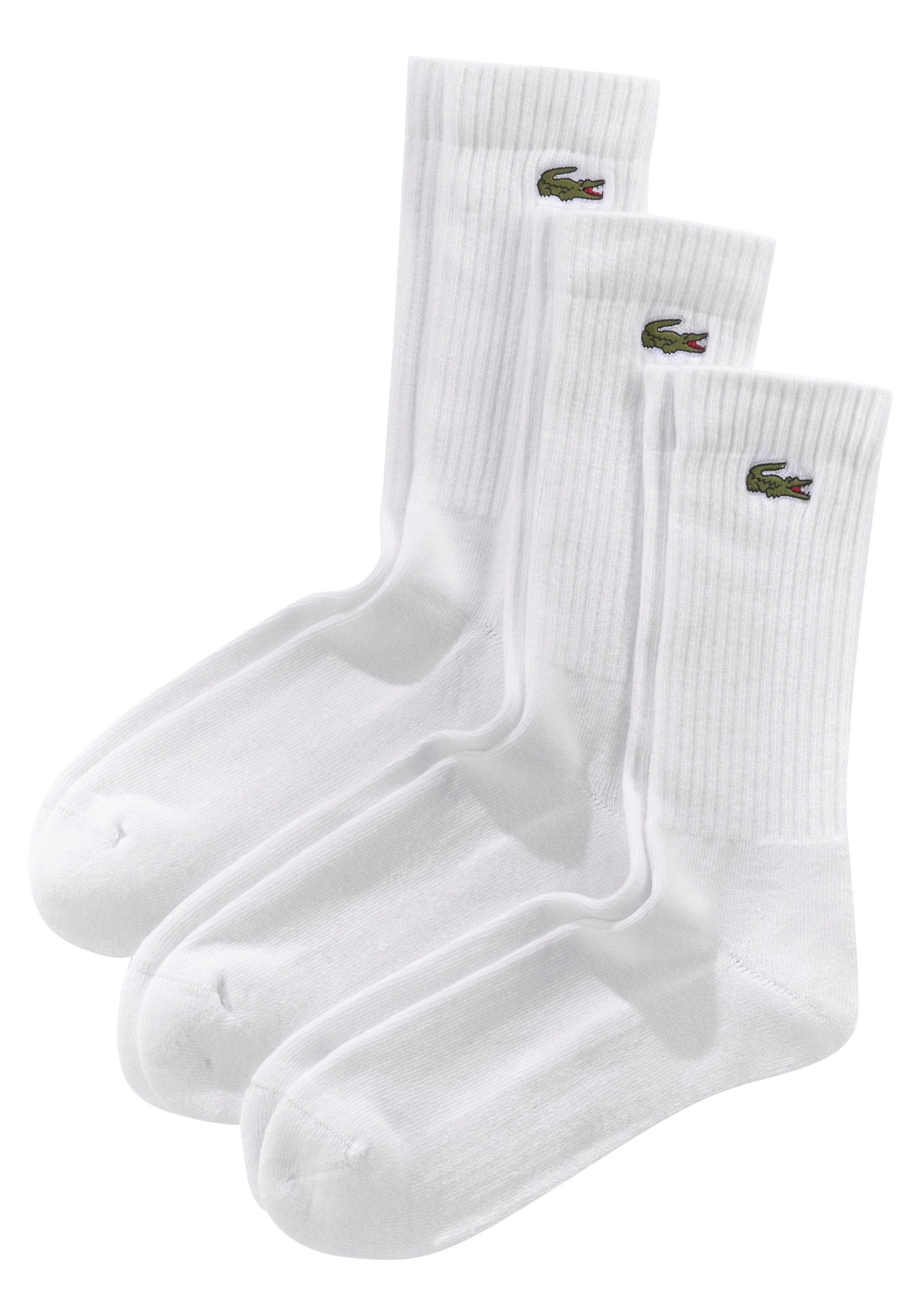 Lacoste Tennissocken (3-Paar) hochwertiger Baumwollmix, hoher Komfort und Langlebigkeit