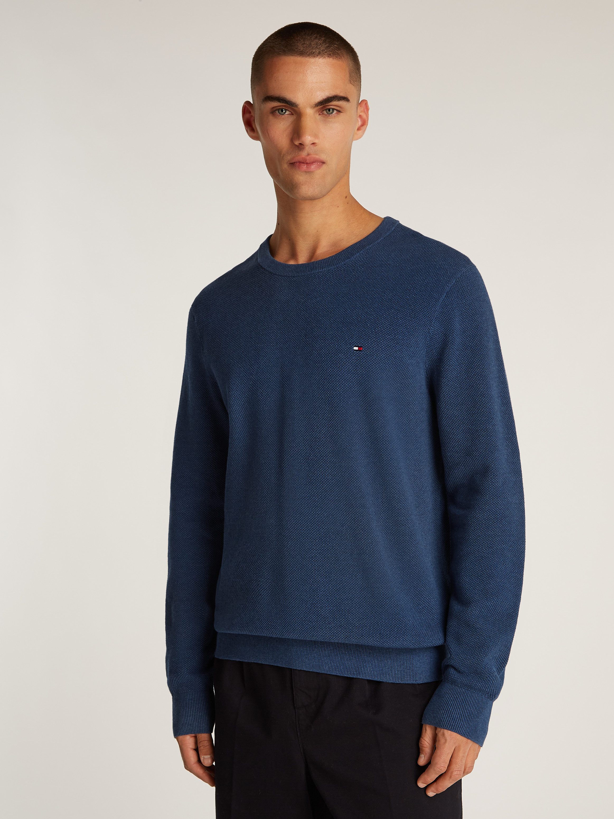 Tommy Hilfiger Rundhalspullover ESSENTIAL STRUCTURE CREW günstig online kaufen